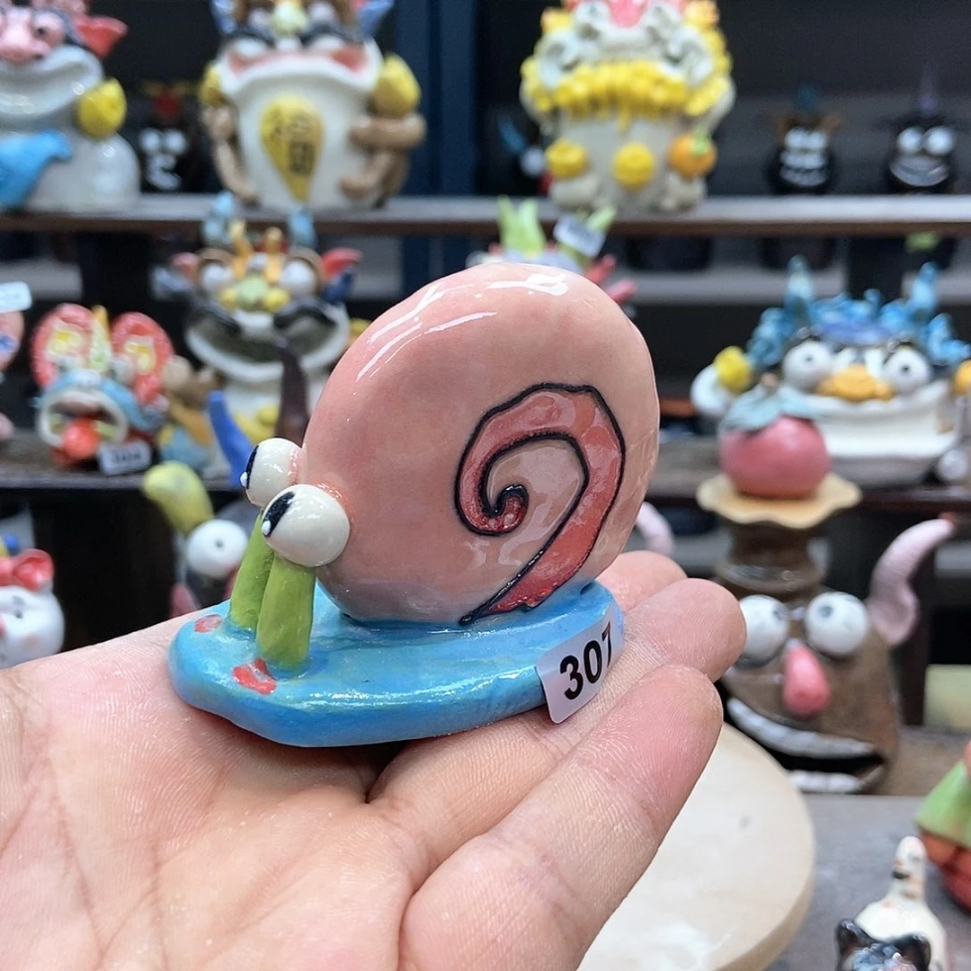 摆件直播间手工陶瓷摆件307