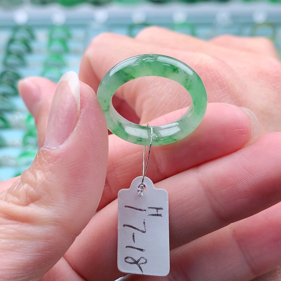 翡翠戒指未镶嵌A货缅甸翡翠