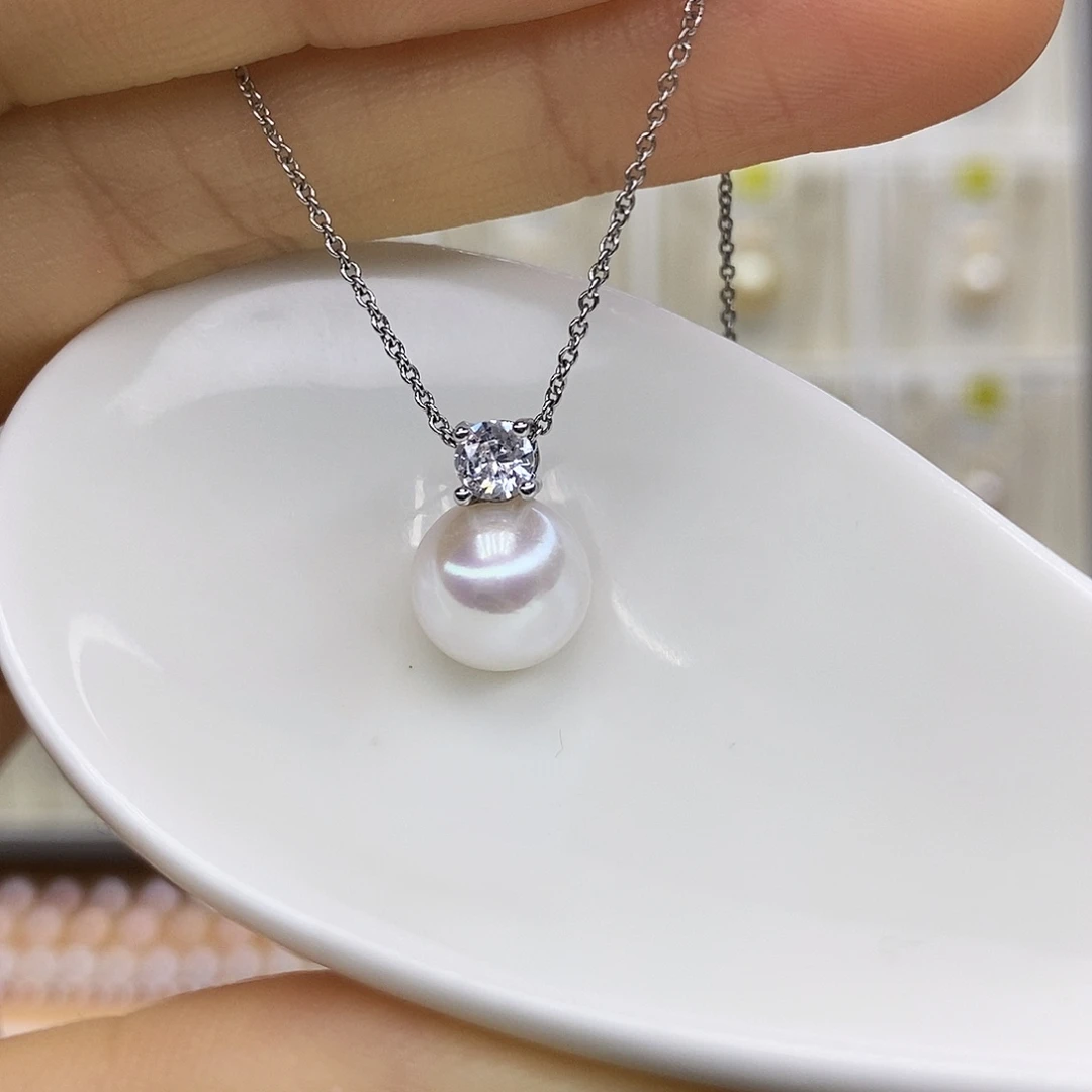 合金淡水珍珠吊坠(赠链)