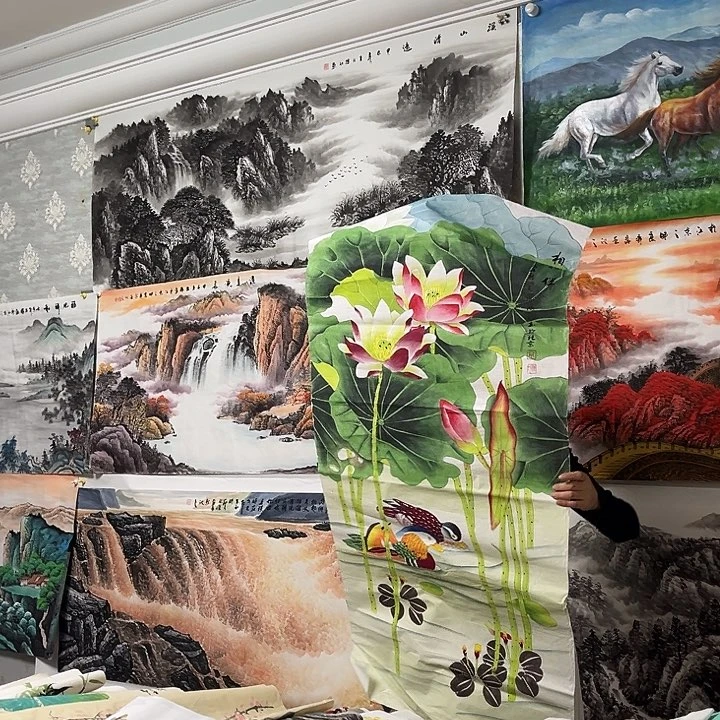 国画作品原文春山秋风一缕