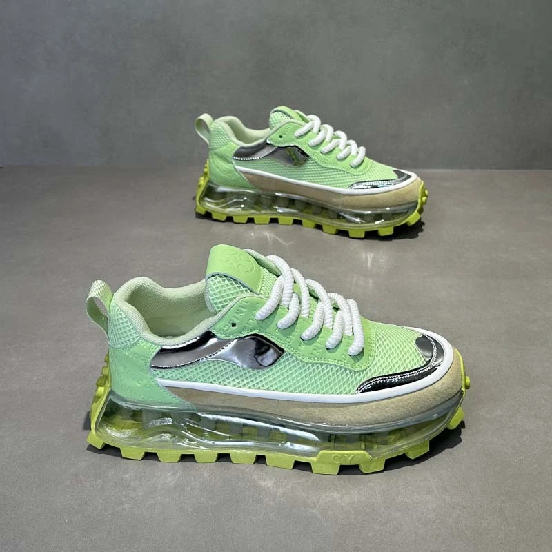 okkdey阿甘男鞋透气网面增高气垫软底百搭网红休闲男鞋