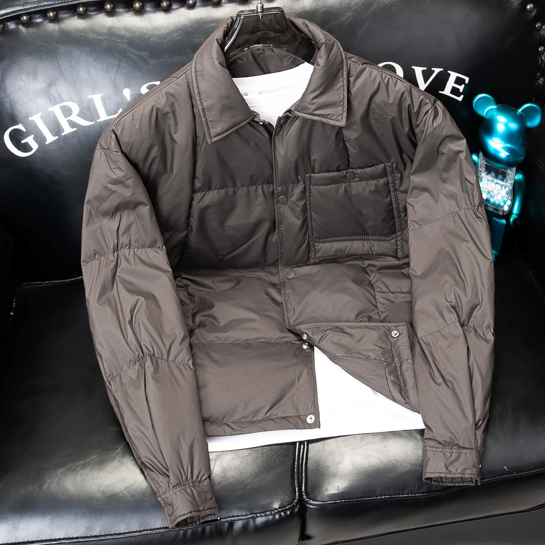 冬季新款羽绒服男韩版翻领白鸭绒保暖外套百搭青年男装羽绒潮上衣