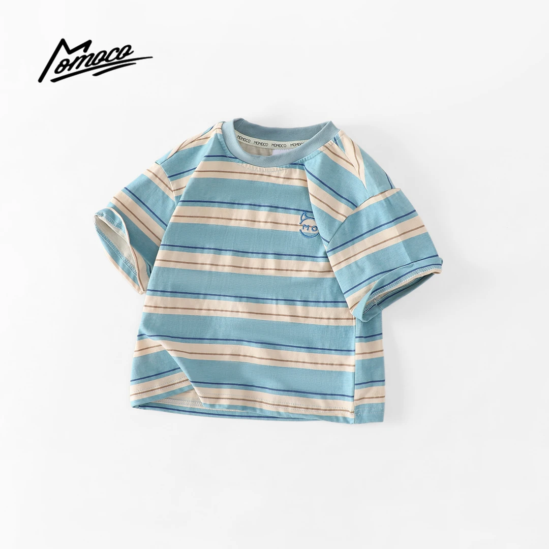 MOMOC夏季圆领韩系潮流条纹T恤77230235121