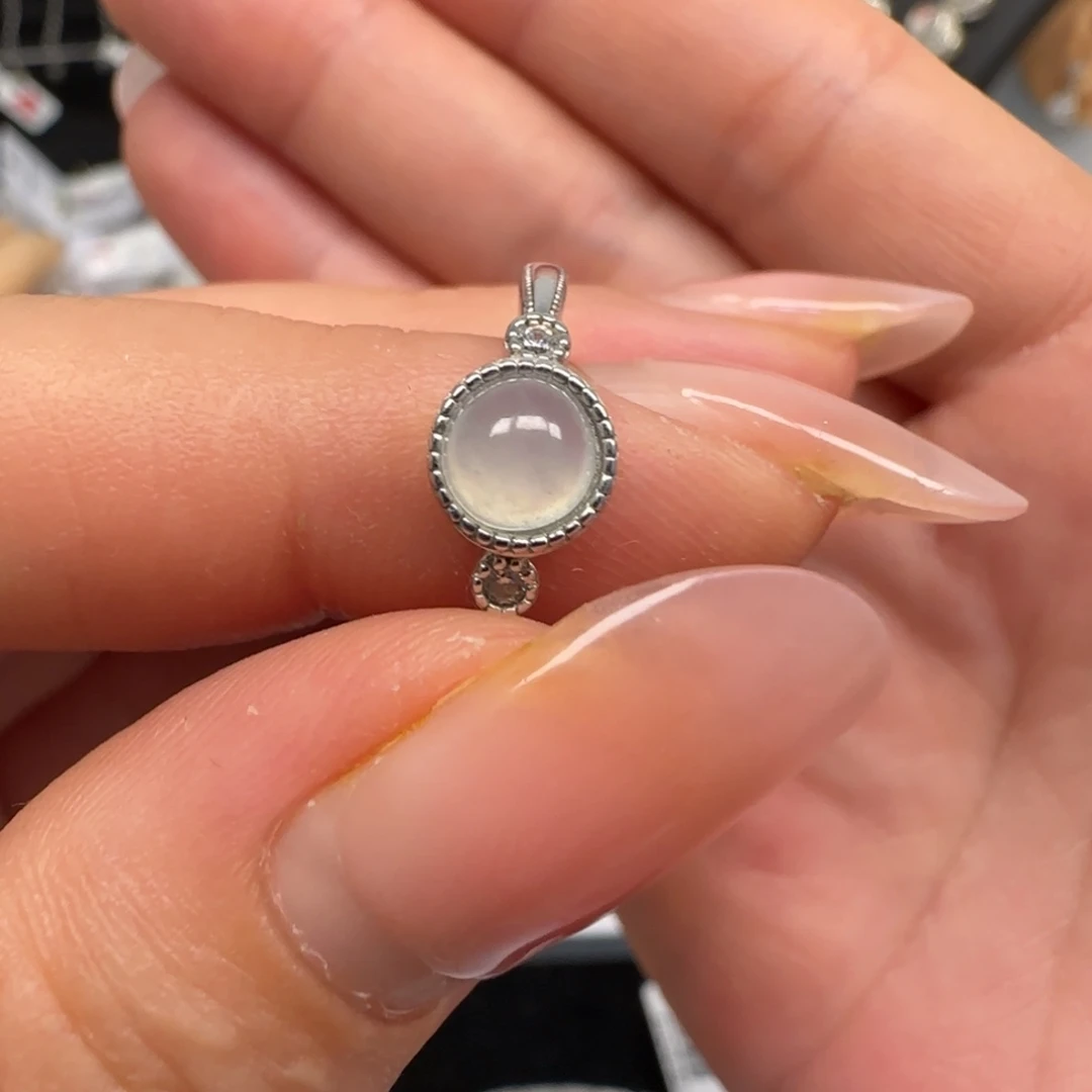 翡翠戒指银S925镶嵌