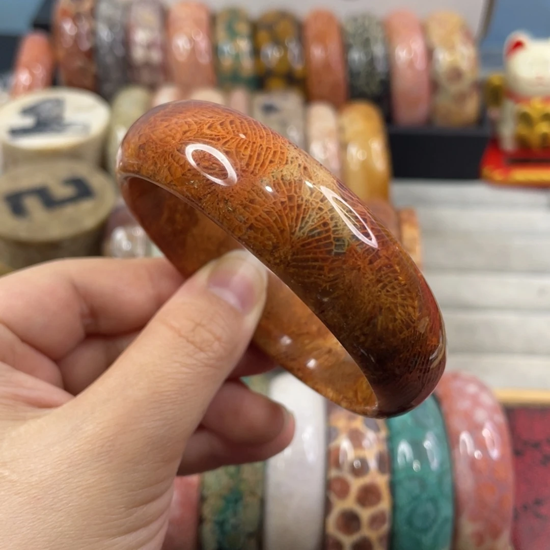未镶嵌手镯硅化玉