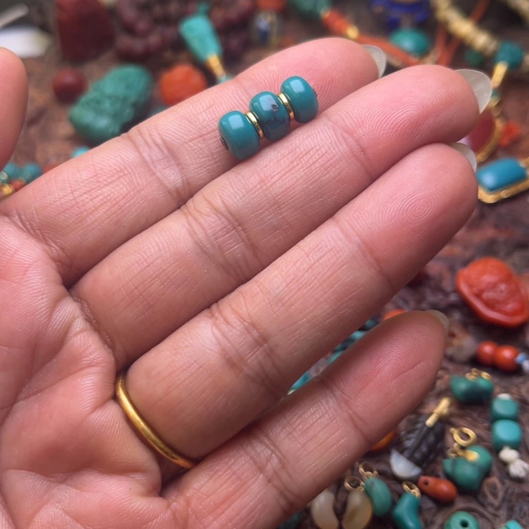 绿松石算盘珠未镶嵌