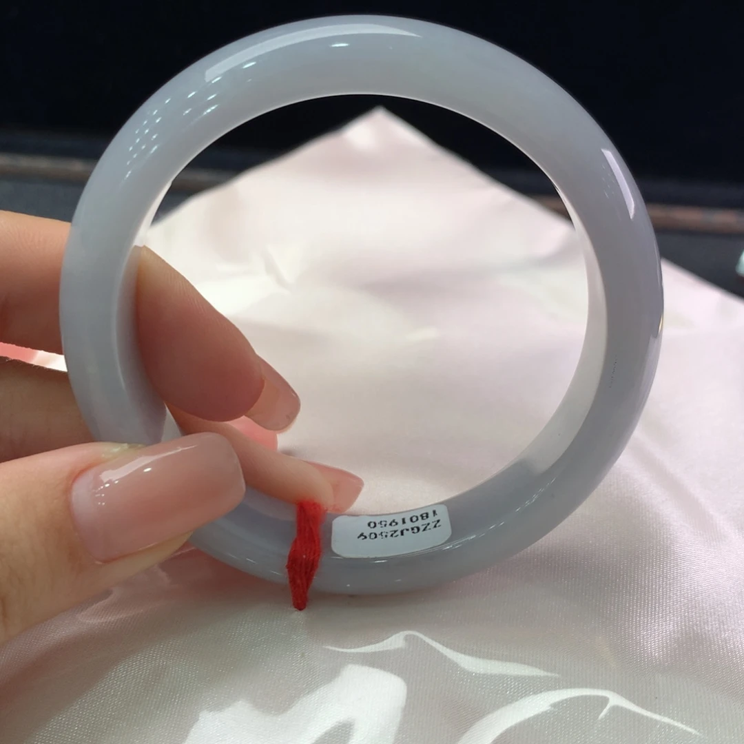 翡翠未镶嵌手镯缅甸A货翡翠种水紫54 55