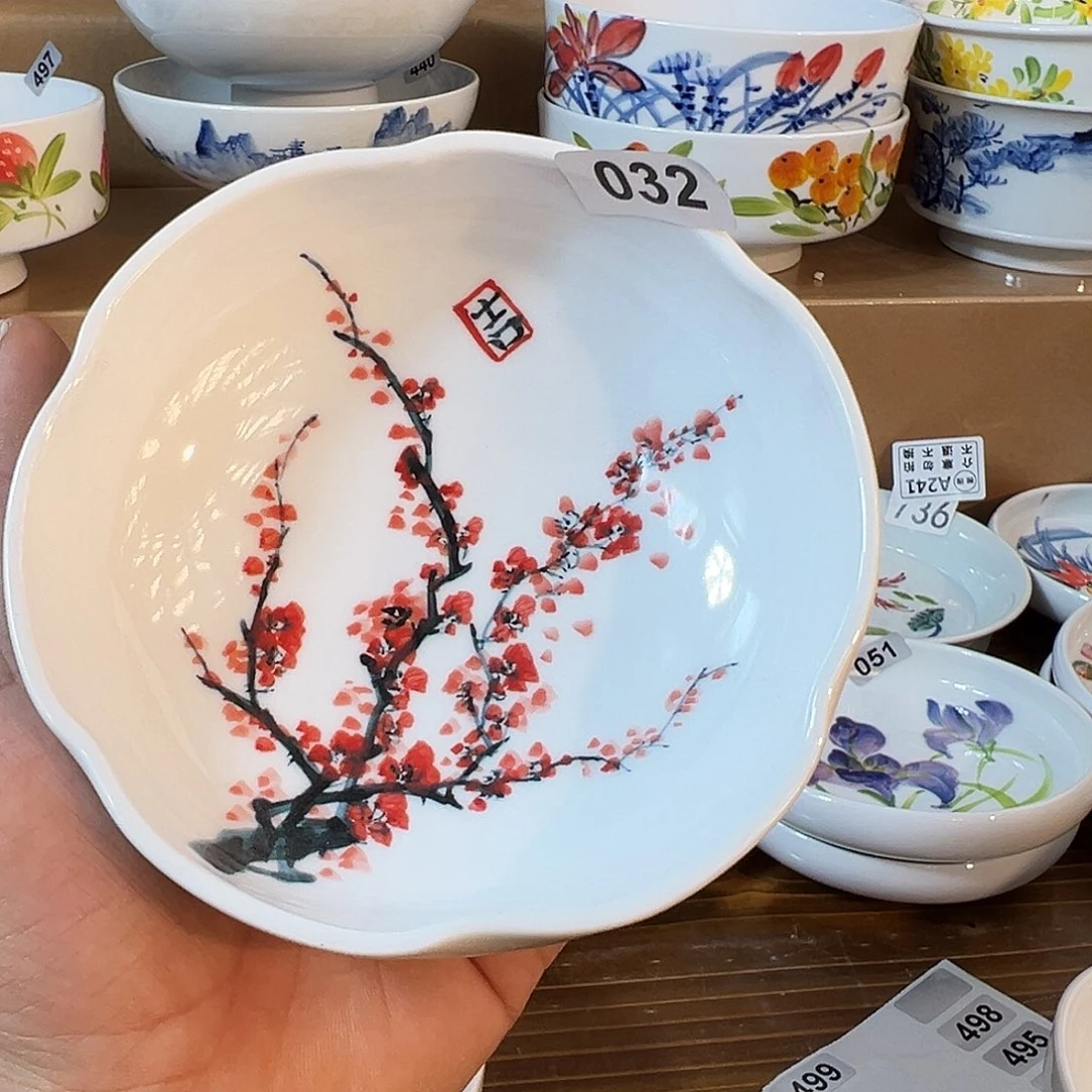 陶瓷景德镇釉下高温陶瓷5寸花口碗