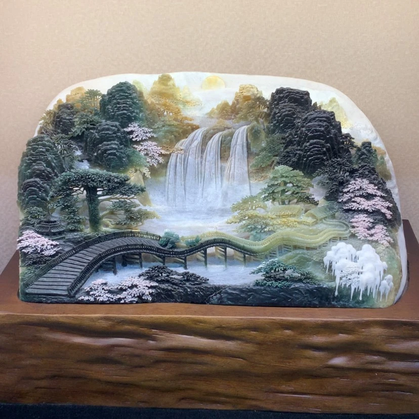 【闪购商品】未镶嵌蛇纹石玉摆件覆膜