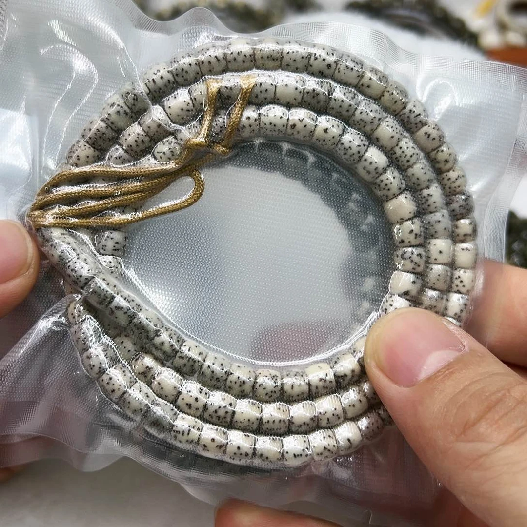 星月菩提手串35高端大留白河豚 108-65