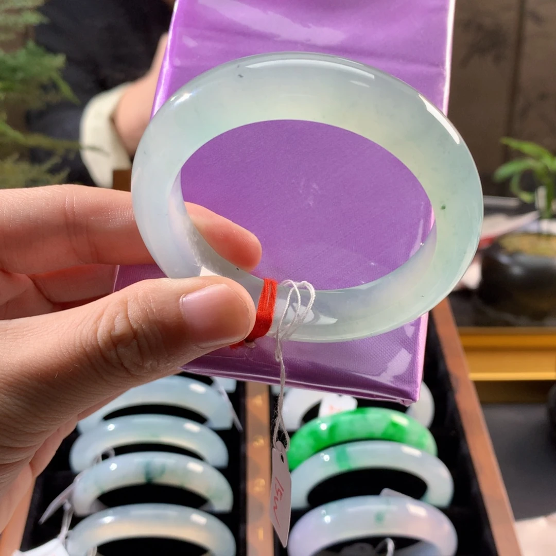 翡翠未镶嵌手镯冰正圈厚妆
