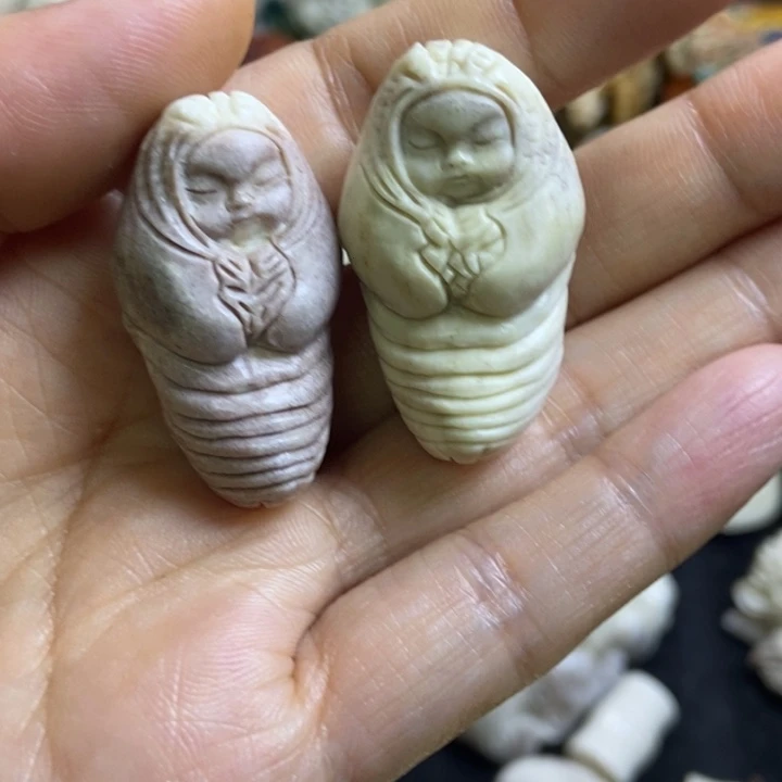 *****配饰鹿角雕刻一对出