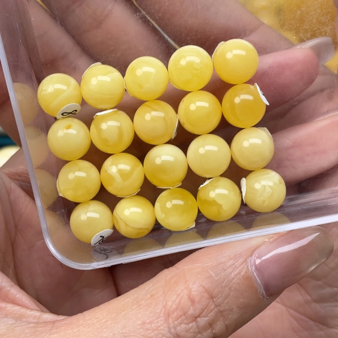 蜜蜡裸石未镶嵌锦*10+蜜蜡手串