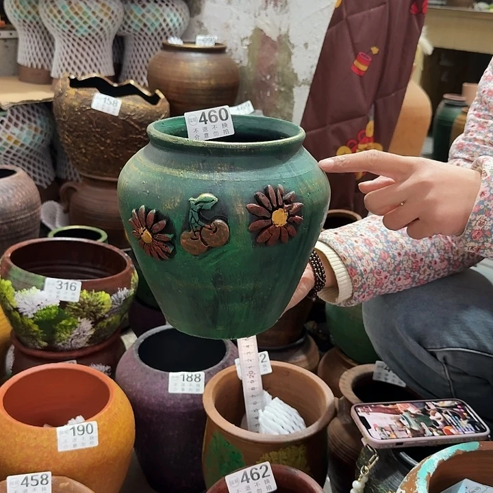 绿色坛子460高度20口径14