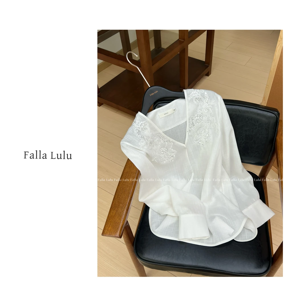 【夏日繁花】质感拉满法式钩花麻感小衫 A5870