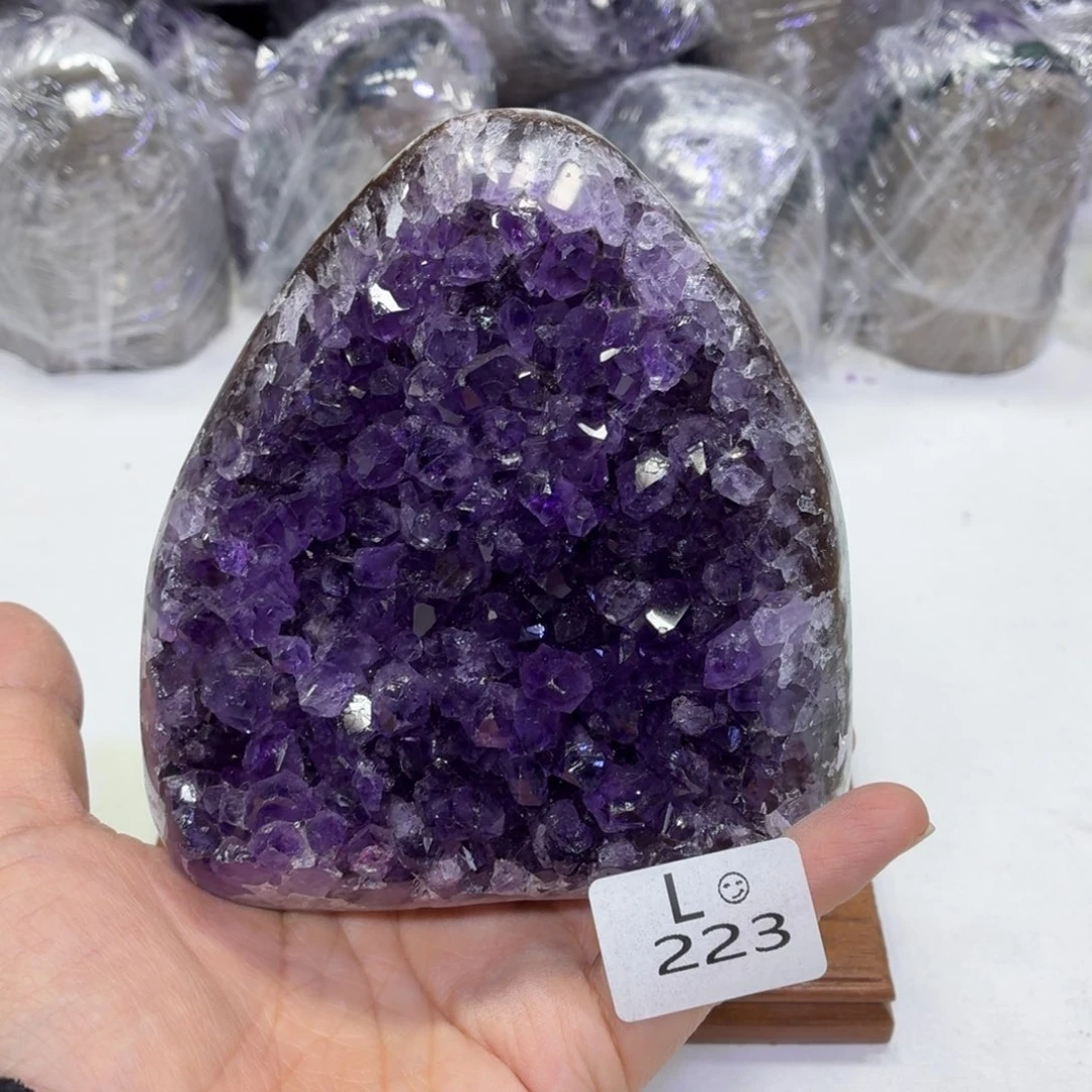 水晶未镶嵌摆件天然紫水晶