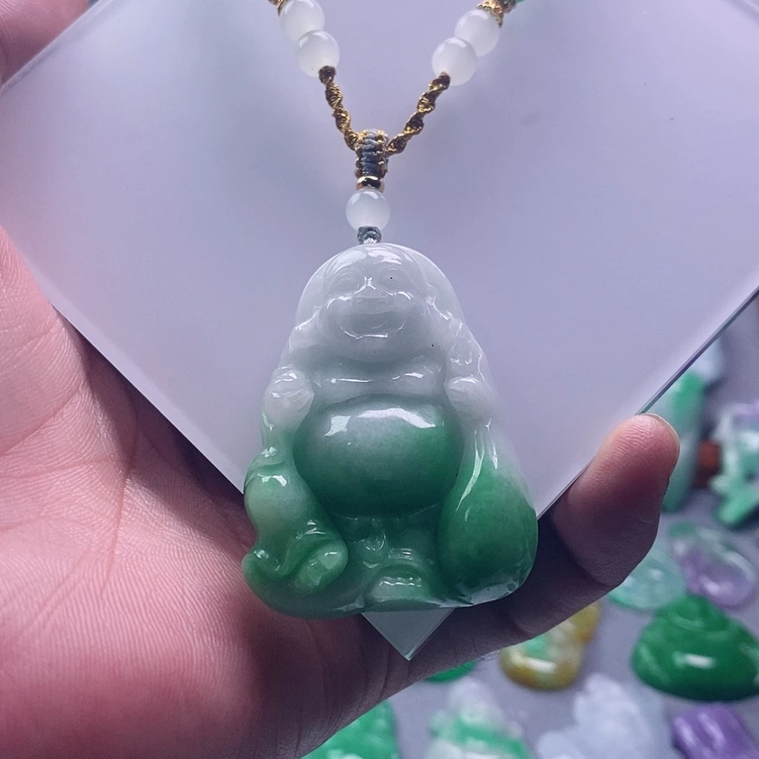 翡翠未镶嵌吊坠(赠链)