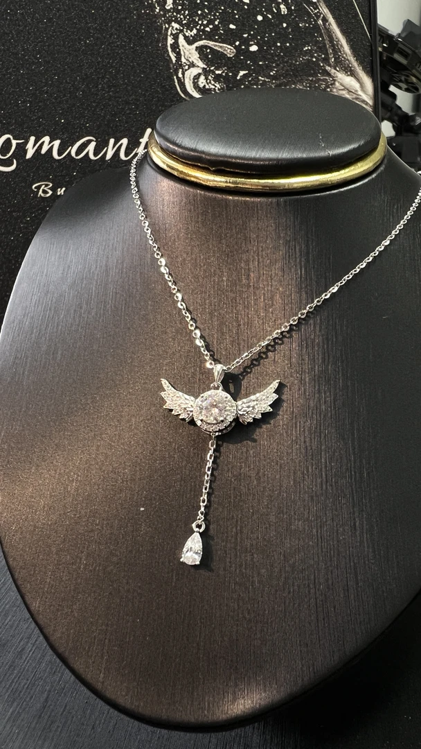 坠链均925银 Romance Story-饰艺｜S925纯银莫桑钻项链 轻奢锁骨链