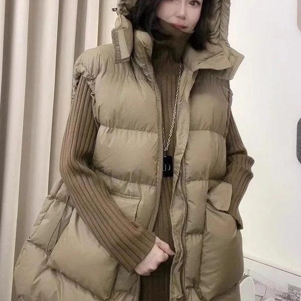 连帽长款马甲外穿时尚洋气百搭女装2025年女款大衣气质高级