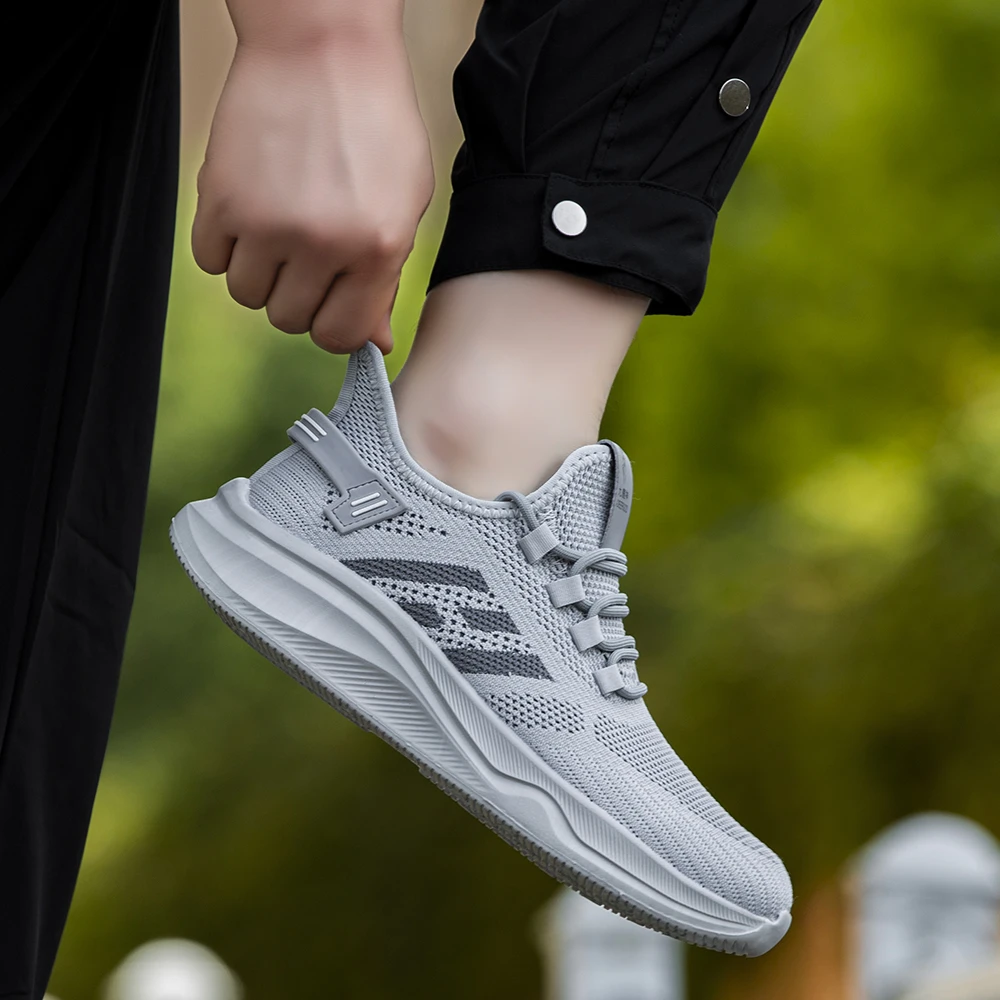 25年爆款新品休闲运动透气夏季男女同款专业跑鞋网面鞋飞织鞋轻便