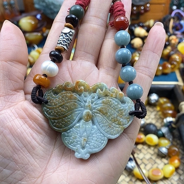 翡翠未镶嵌项链项链