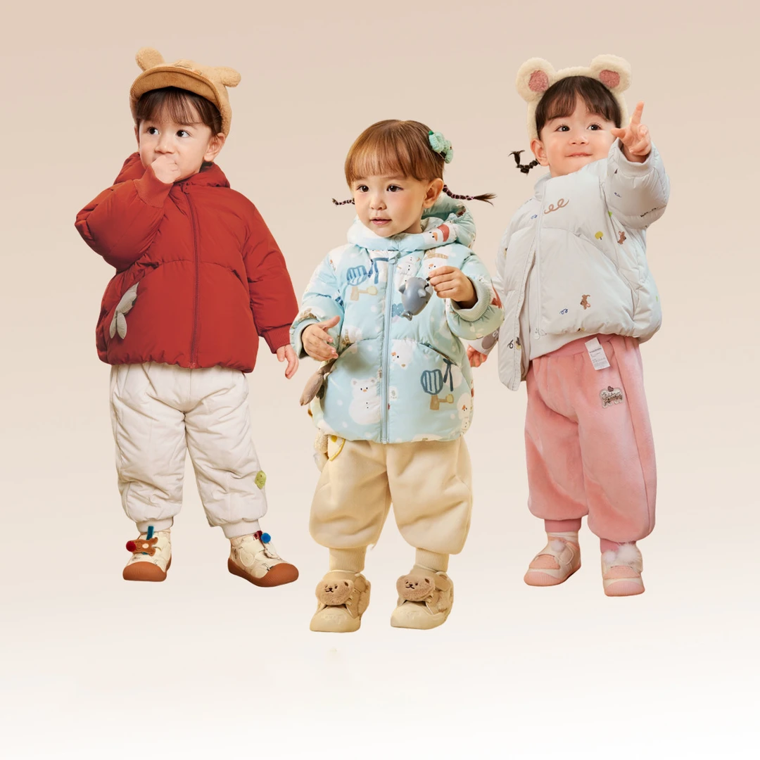【90绒】商场同款婴儿羽绒服男童冬季洋气新款女童短款外套保暖萌趣