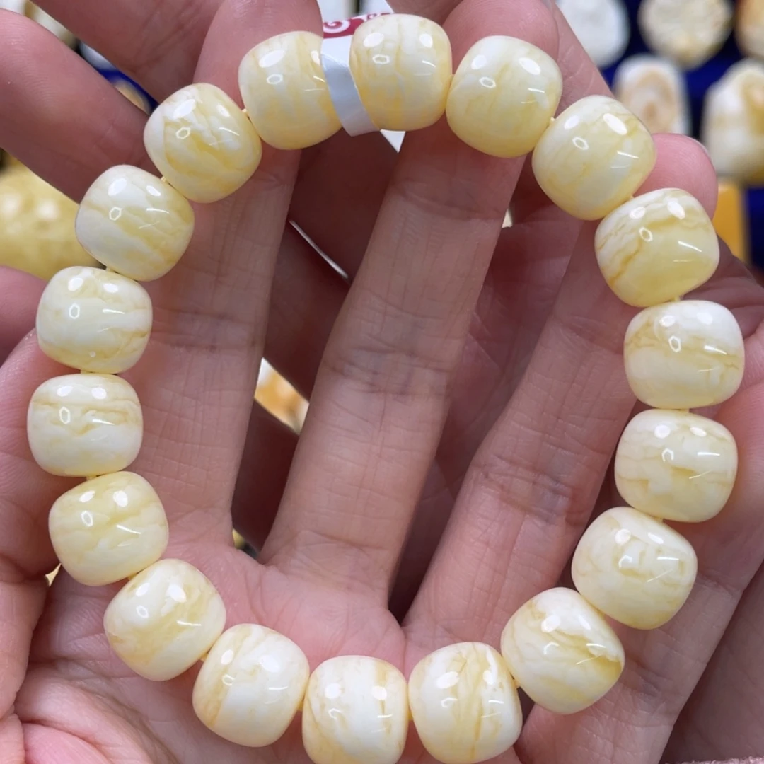 蜜蜡裸石未镶嵌琥珀蜜蜡手串卡12mm