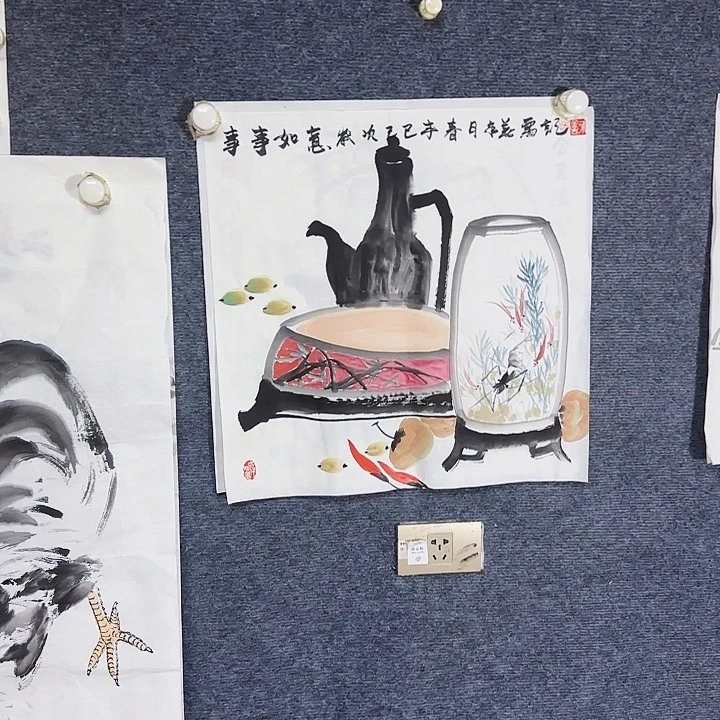 国画国画花鸟画作品