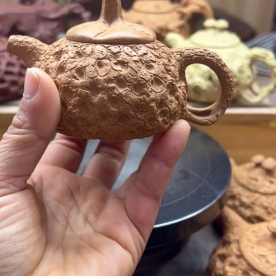 紫砂茶案树***猴全手工制作