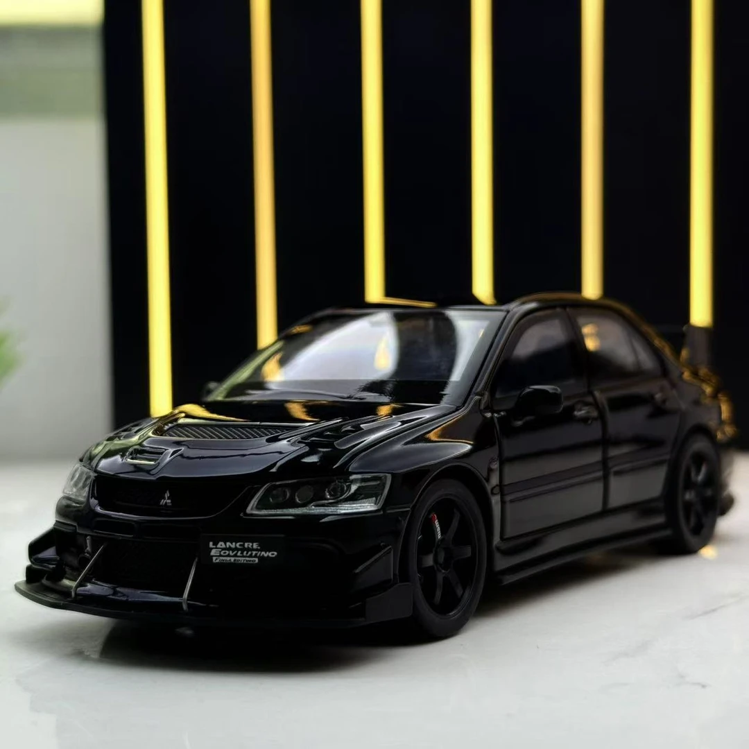 【三菱九代EVO】仿真合金车模型摆件汽车转向避震收藏车模摆件