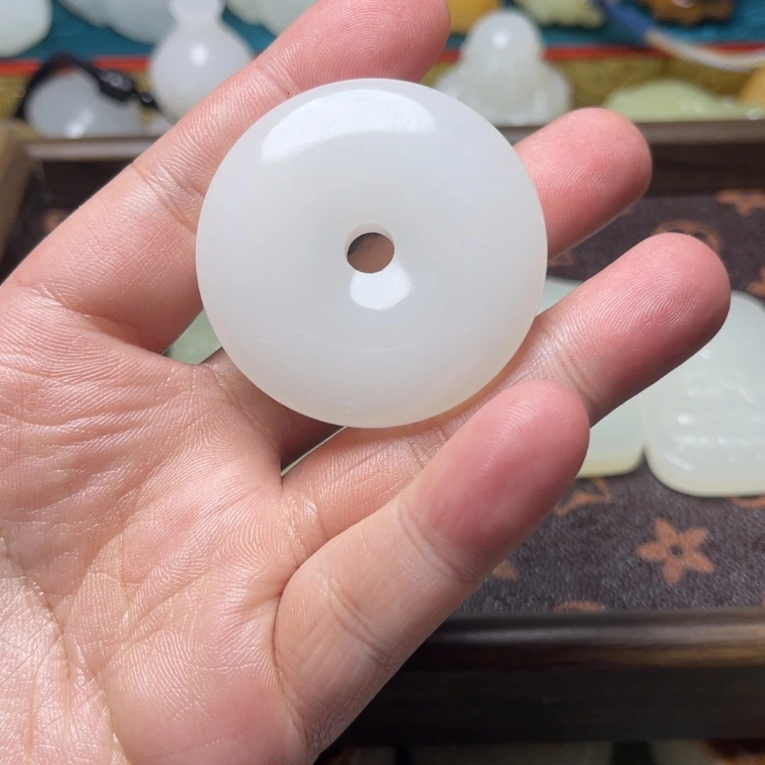 用***5石材天然方解石手把件不退换