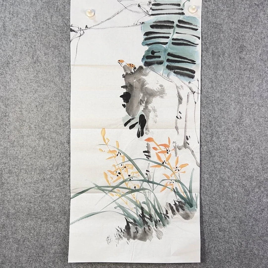 国画219 花鸟在此鸣叫的声此起彼伏中也