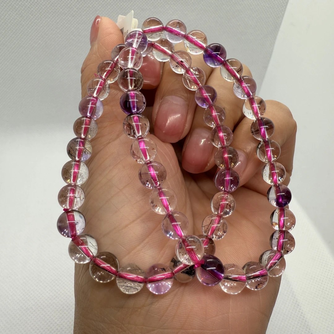 晶匠天然单圈超七手串7mm+多样性发一 编号-M37530