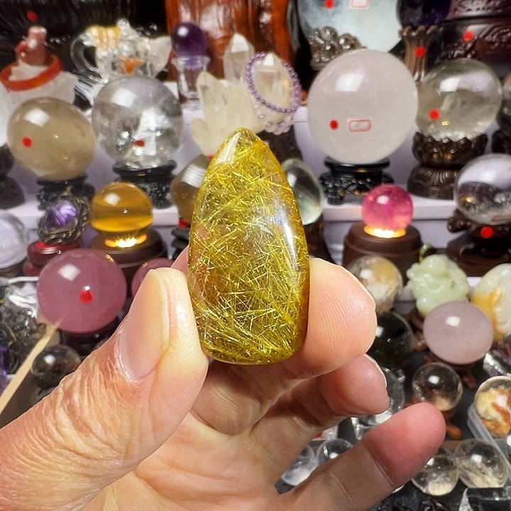 颈饰发晶未镶嵌金瓜子