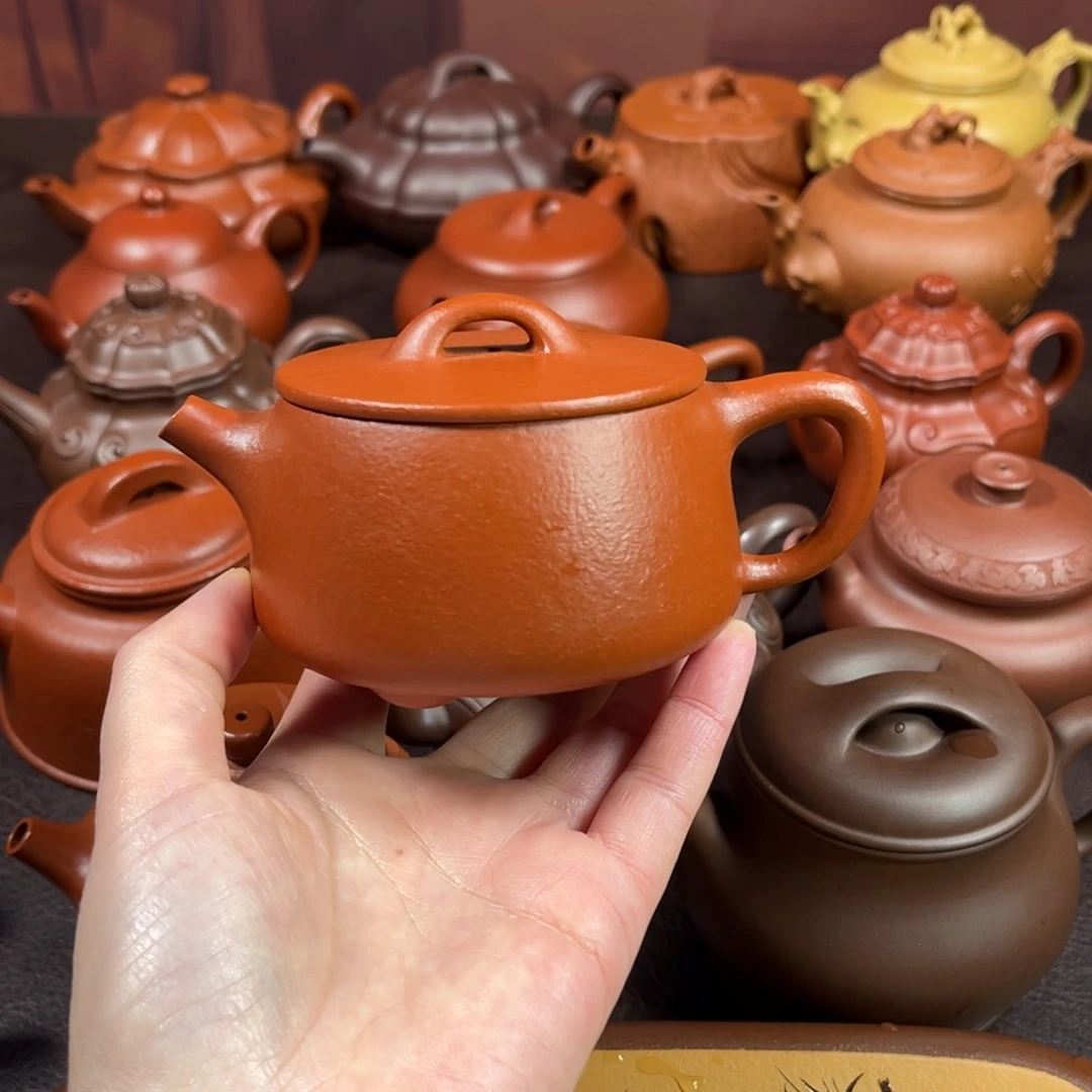 茶壶紫砂原矿朱泥180毫升