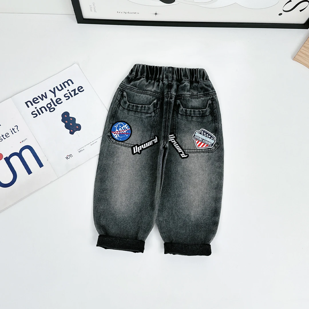 男童裤子春夏款儿童牛仔裤2025新款春装潮 CXF3563 悠悠童话童装