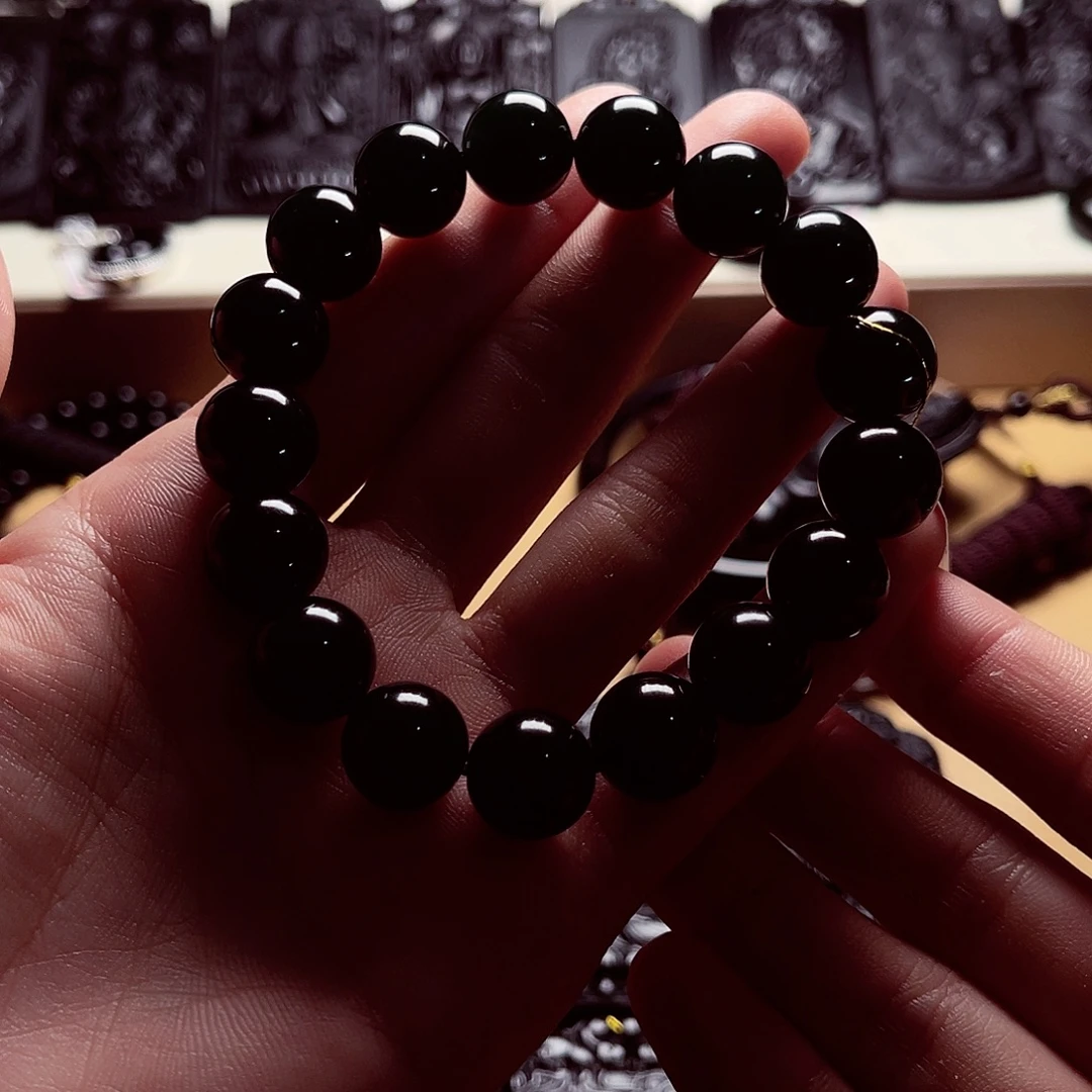 翡翠未镶嵌手链天然缅料A货卡12手串A418