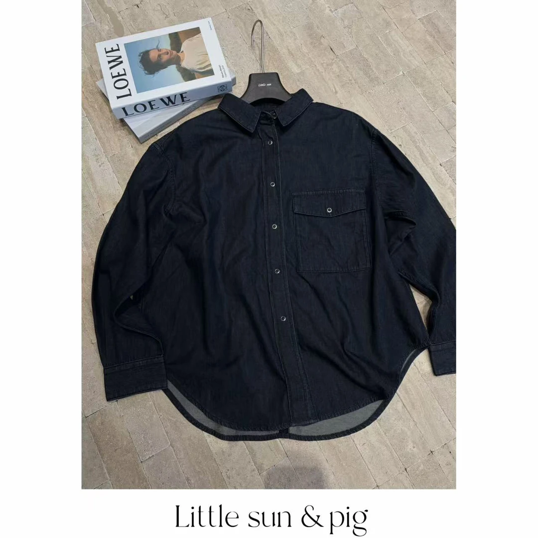 太阳家的原色牛仔衬衫 no退no换