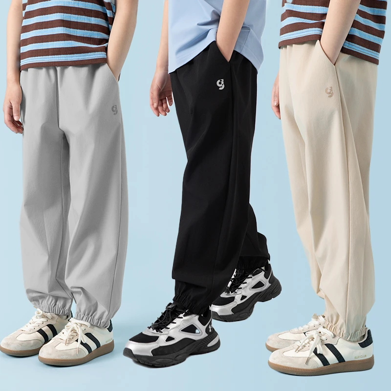 gxgkids童装夏装新款休闲裤儿童宽松洋气运动裤中大童纯色裤子