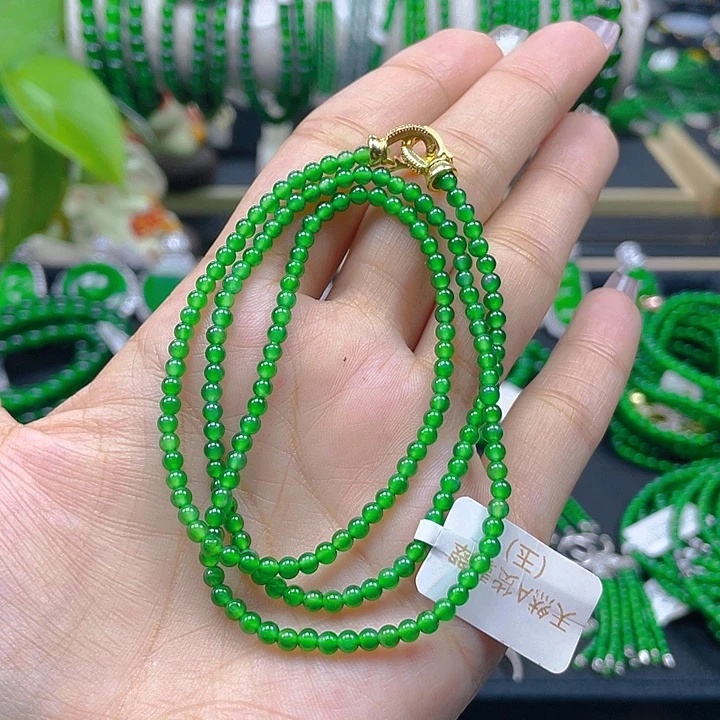 翡翠手链未镶嵌圆珠项链3