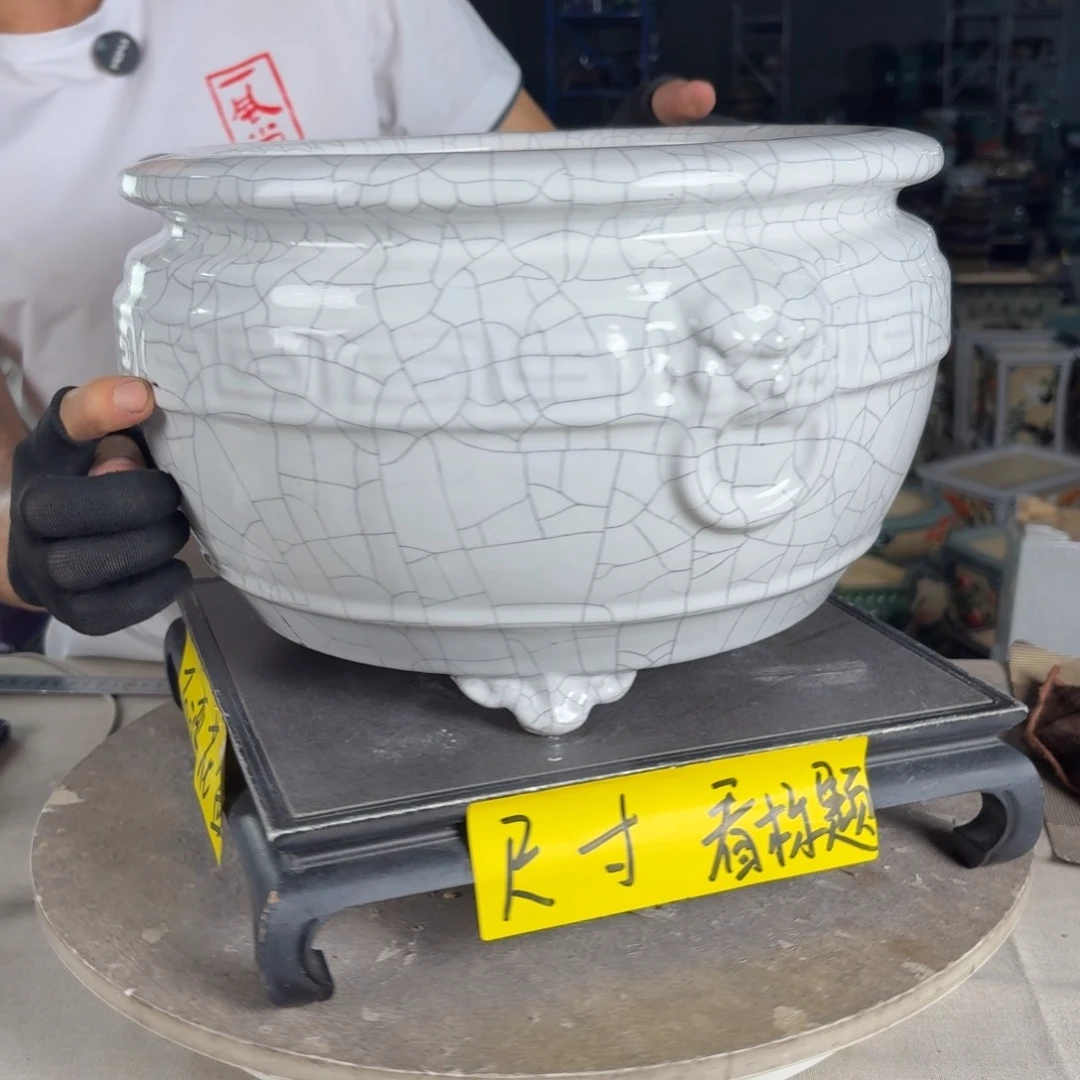 一风堂石湾花盆内26*18气孔微瑕