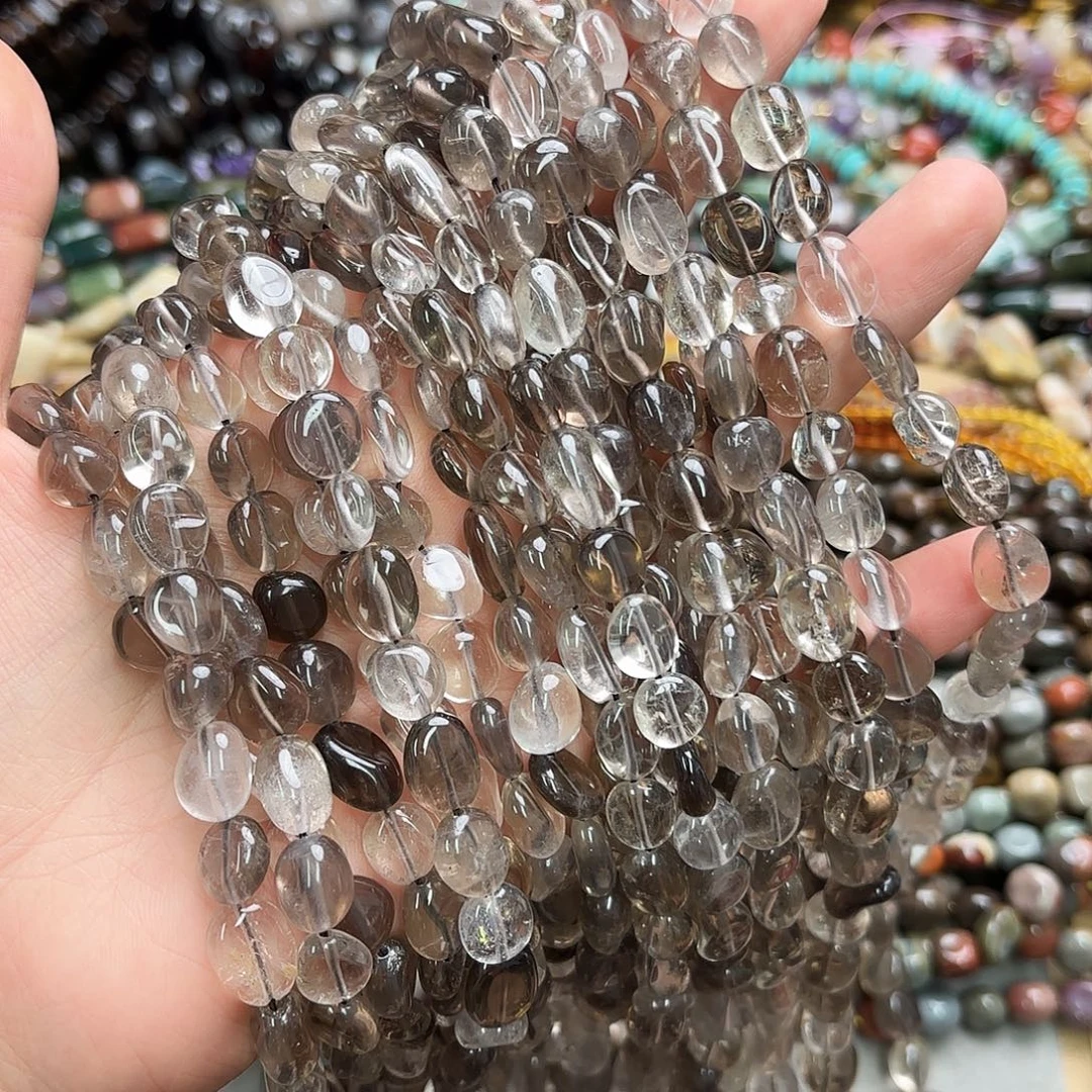 玛瑙/玉髓未镶嵌珠宝半成品8-10茶晶随行一条