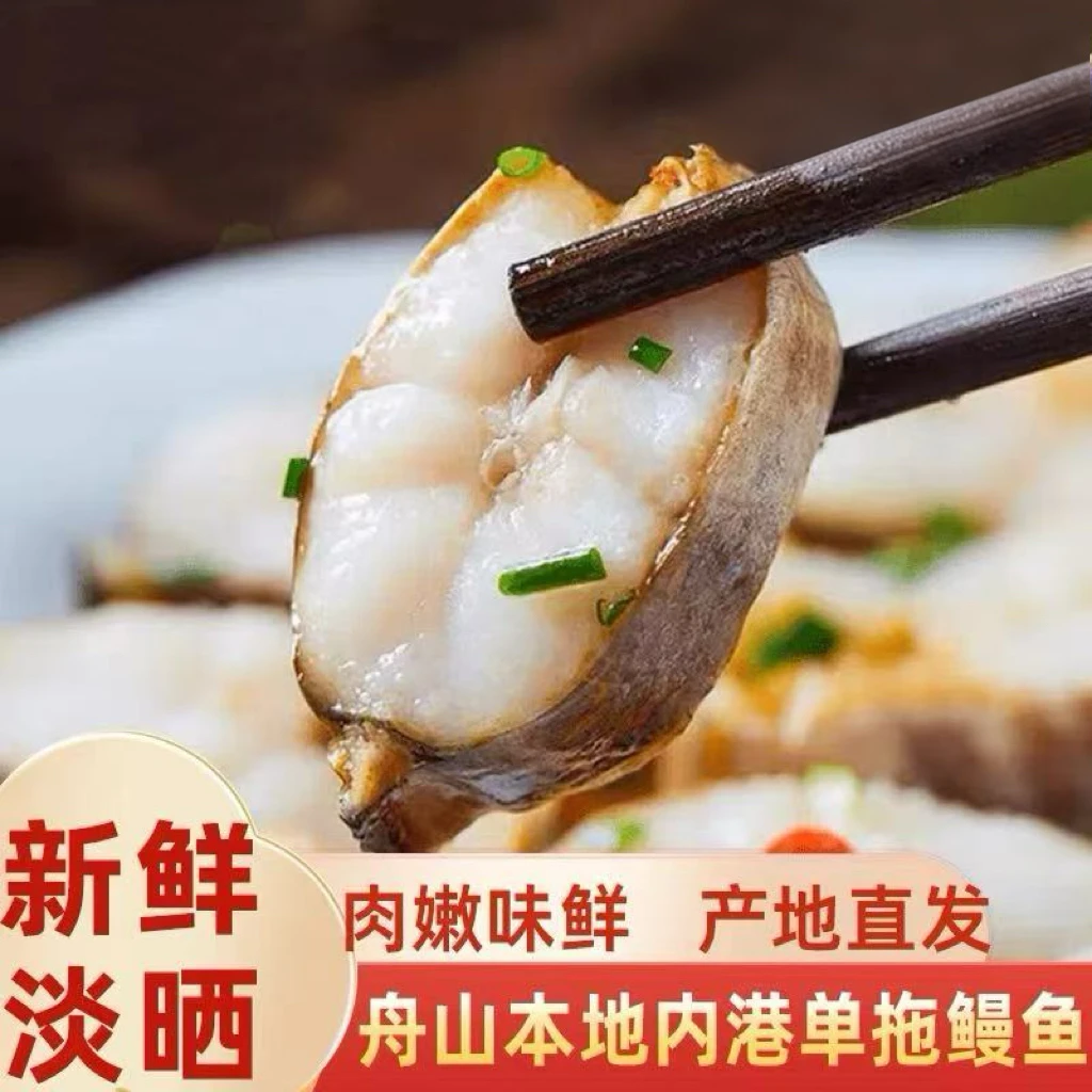 【大号鳗鱼】舟山大风鳗鱼深海鳗鱼筒晾晒肉质咸鲜嫩滑 清蒸食用