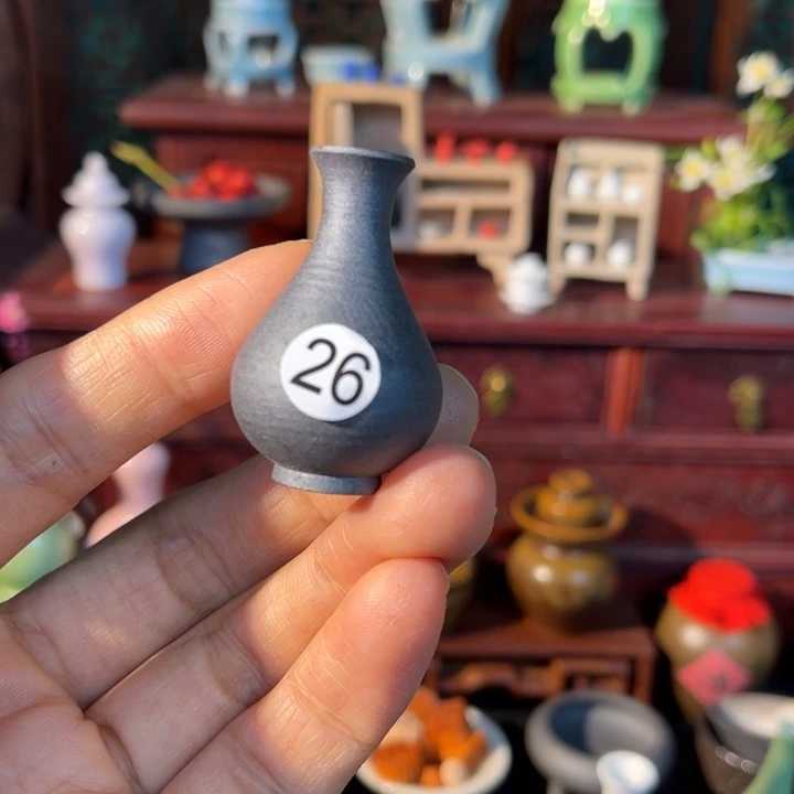 摆件微陶老王迷你花瓶