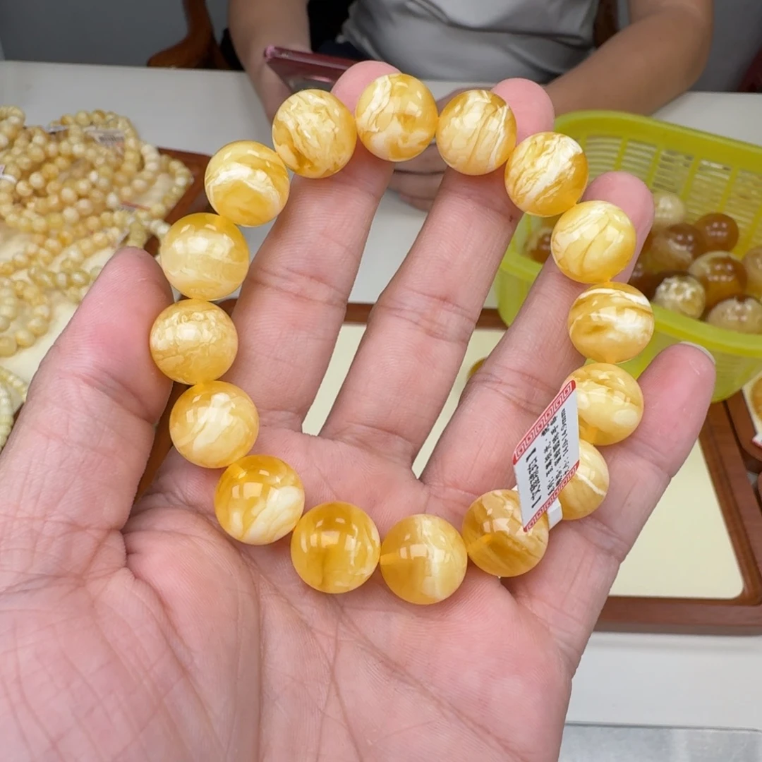 琥珀未镶嵌手链蜜蜡手串