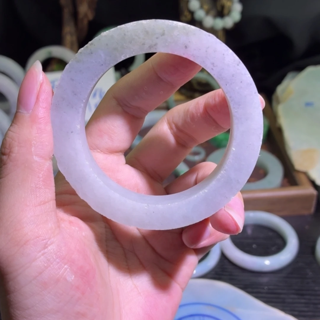 定制翡翠未镶嵌天然翡翠A货毛胚手镯