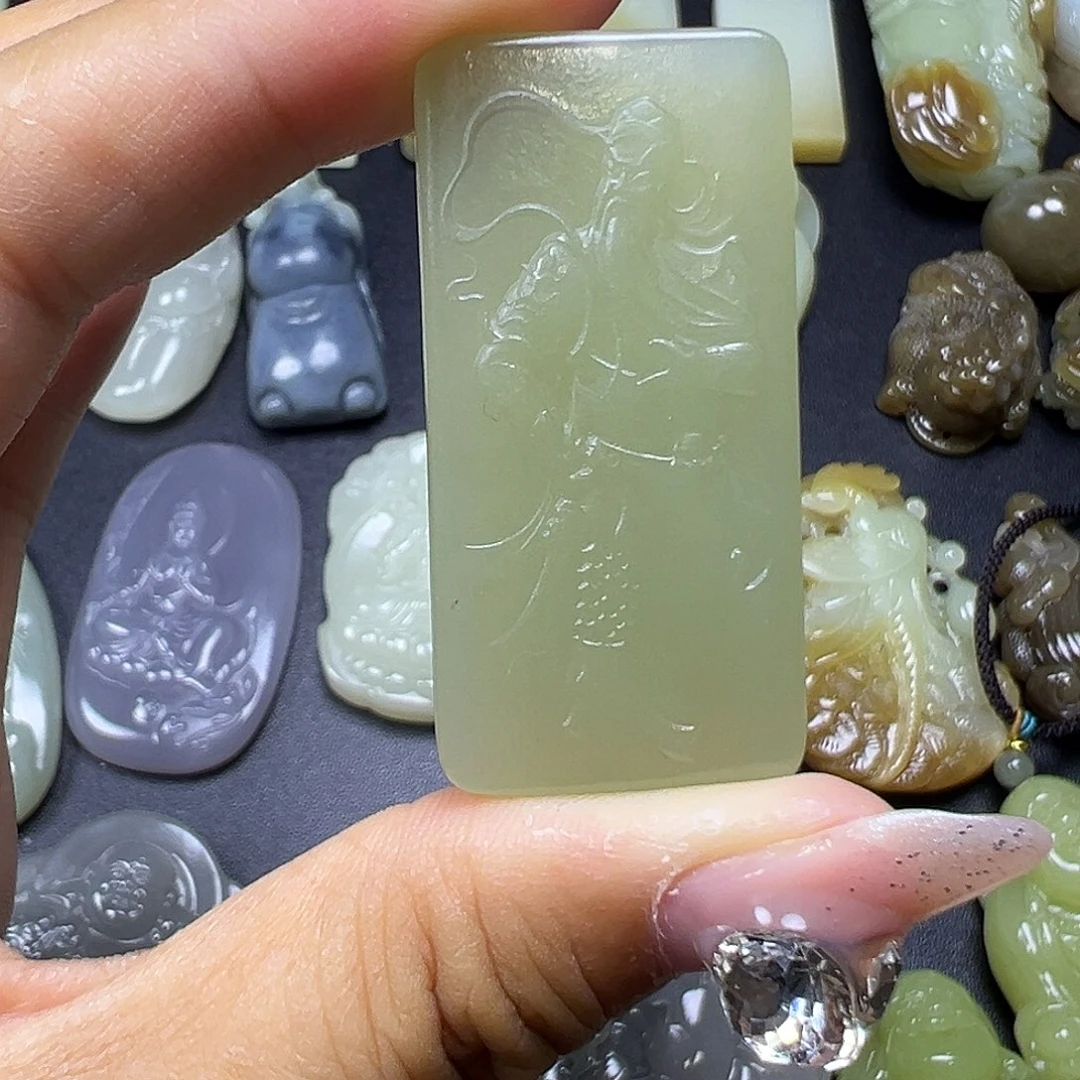 和田玉未镶嵌吊坠(不含链)