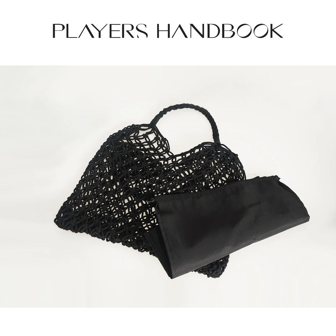 PH《渔网包》松弛感穿搭配饰棉质时尚气质钩花渔网包 PH1916