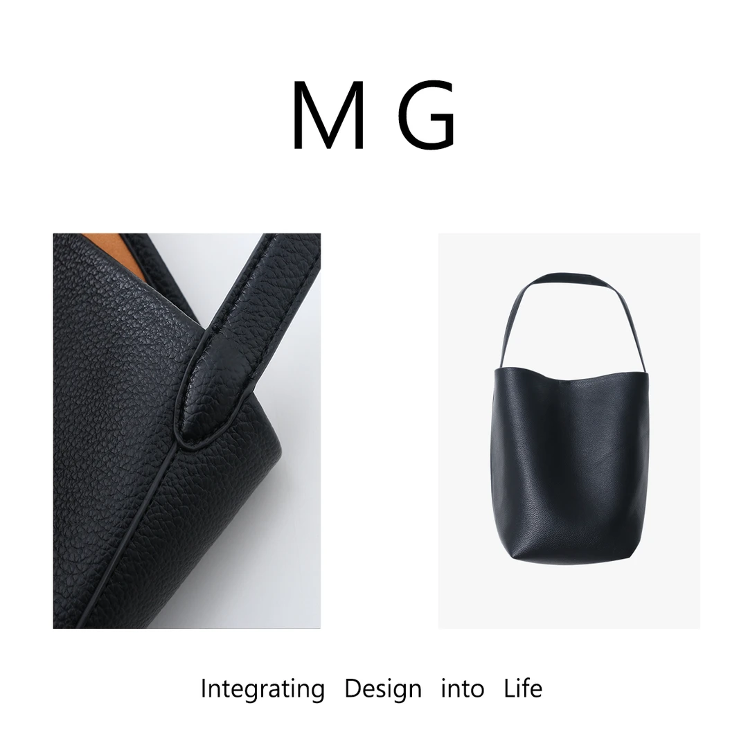 毛毛：《经典水桶包》MUAN定制高级百搭单肩水桶包MG-66666