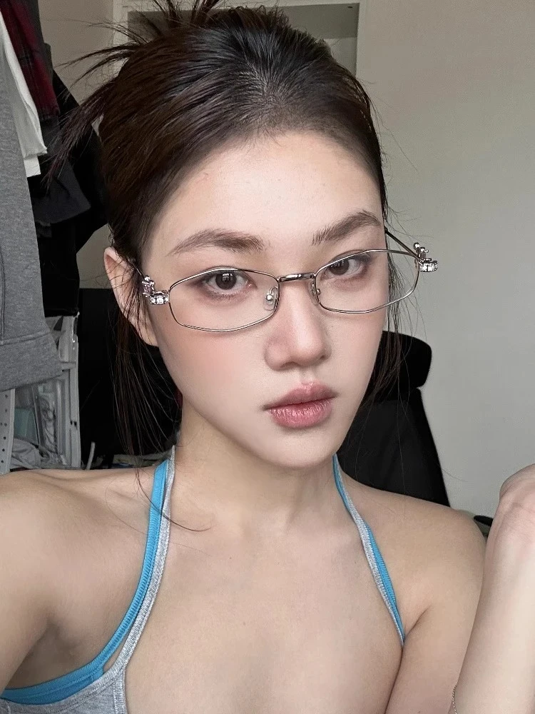 【近视散光定制】防蓝光茶色黑武士痞帅半框猫眼镜男女潮多款可选